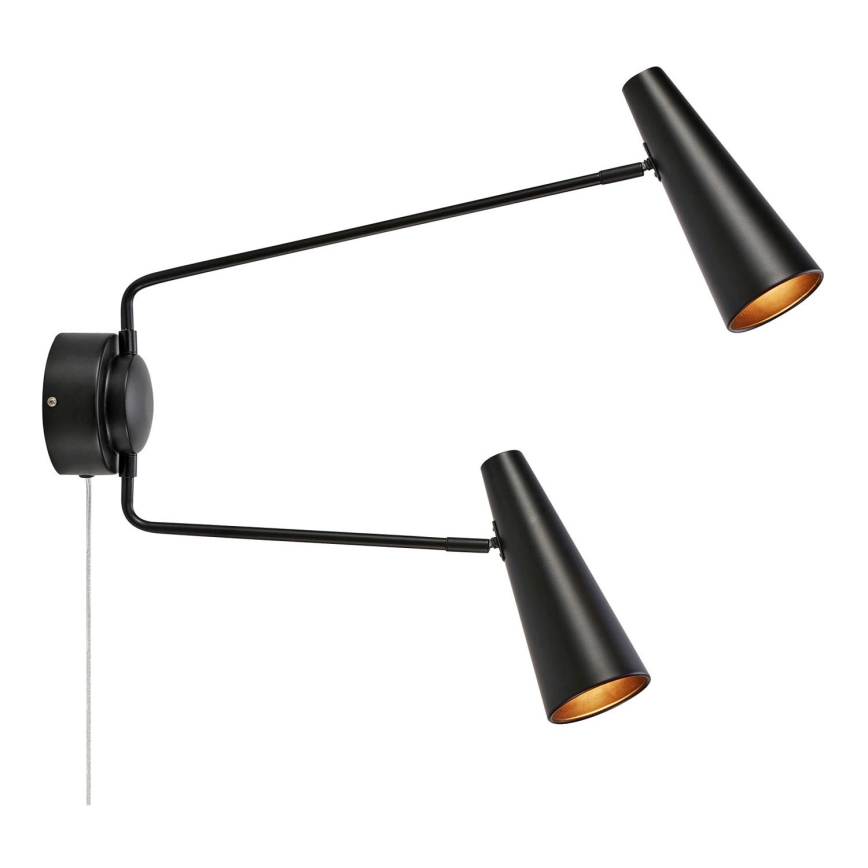 Markslöjd 108690 - Zidna lampa PEAK 2xE14/40W/230V crno