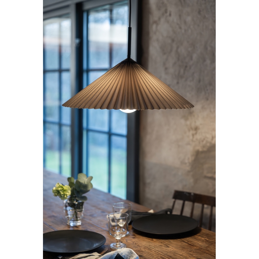 Markslöjd 108709 - Luster na sajli PLISADO 1xE27/40W/230V pr. 50 cm sivo
