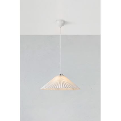 Markslöjd 108711 - Luster na sajli PLISADO 1xE27/40W/230V pr. 50 cm bela