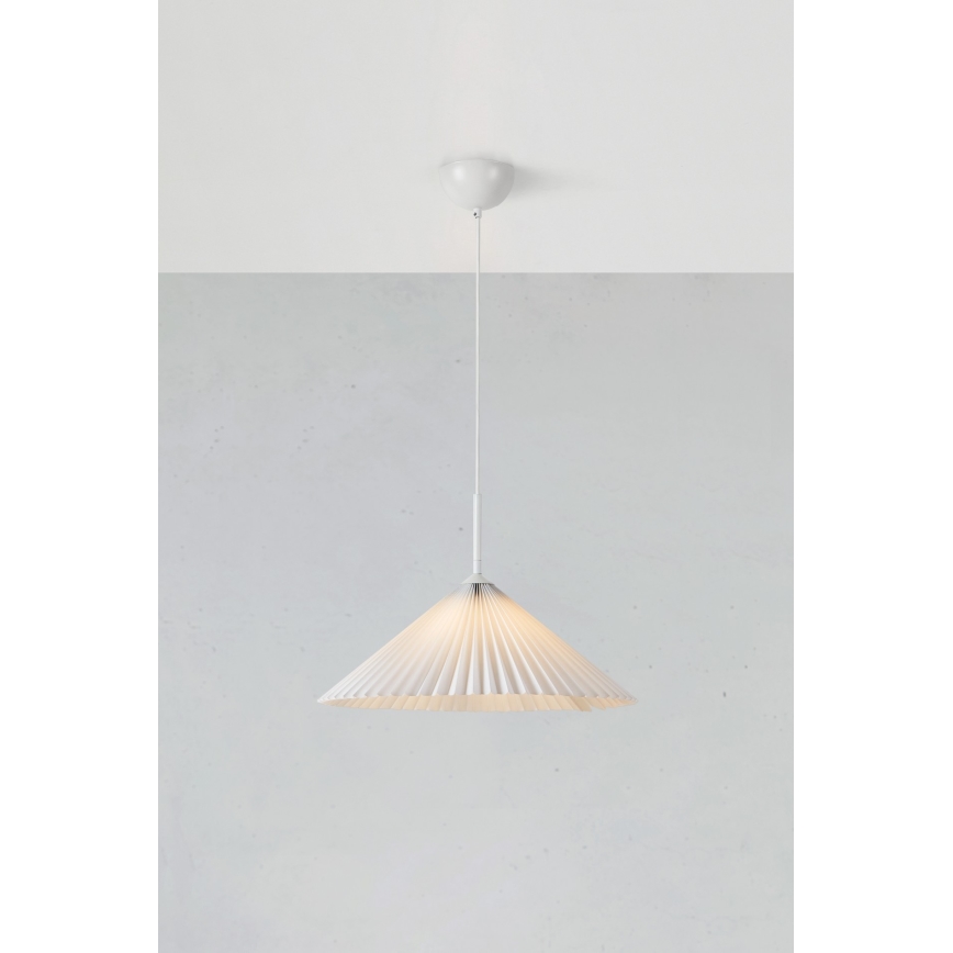 Markslöjd 108711 - Luster na sajli PLISADO 1xE27/40W/230V pr. 50 cm bela
