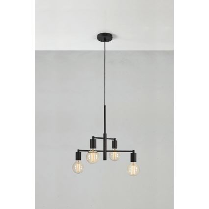 Markslöjd 108716 - Luster na sajli CIELO 4xE27/40W/230V crno