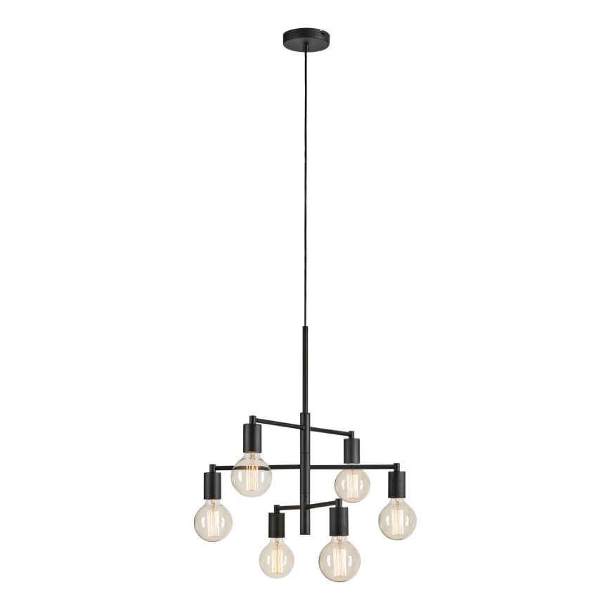 Markslöjd 108717 - Luster na sajli CIELO 6xE27/40W/230V crno