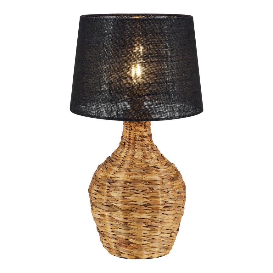Markslöjd 108770 - Stona lampa PAGLIA 1xE27/40W/230V crno/ratan