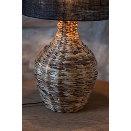 Markslöjd 108770 - Stona lampa PAGLIA 1xE27/40W/230V crno/ratan