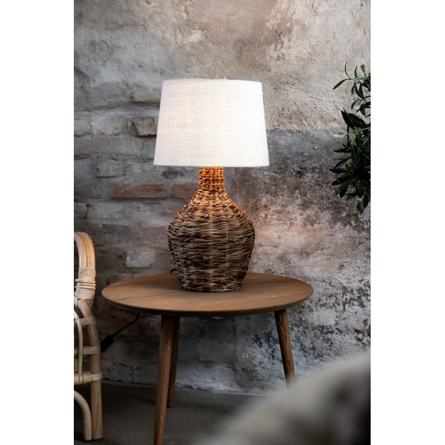 Markslöjd 108771 - Stona lampa PAGLIA 1xE27/40W/230V bela/ratan