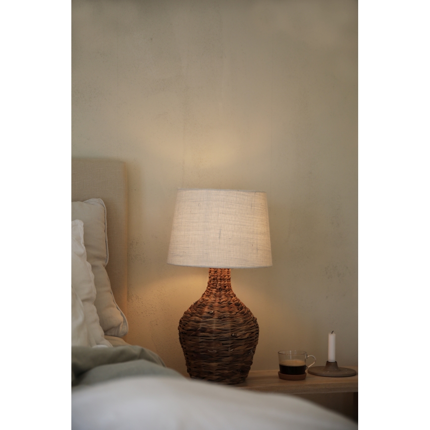 Markslöjd 108771 - Stona lampa PAGLIA 1xE27/40W/230V bela/ratan