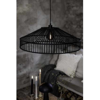 Markslöjd 108782 - Luster na sajli TAPA 1xE27/40W/230V crno/bambus