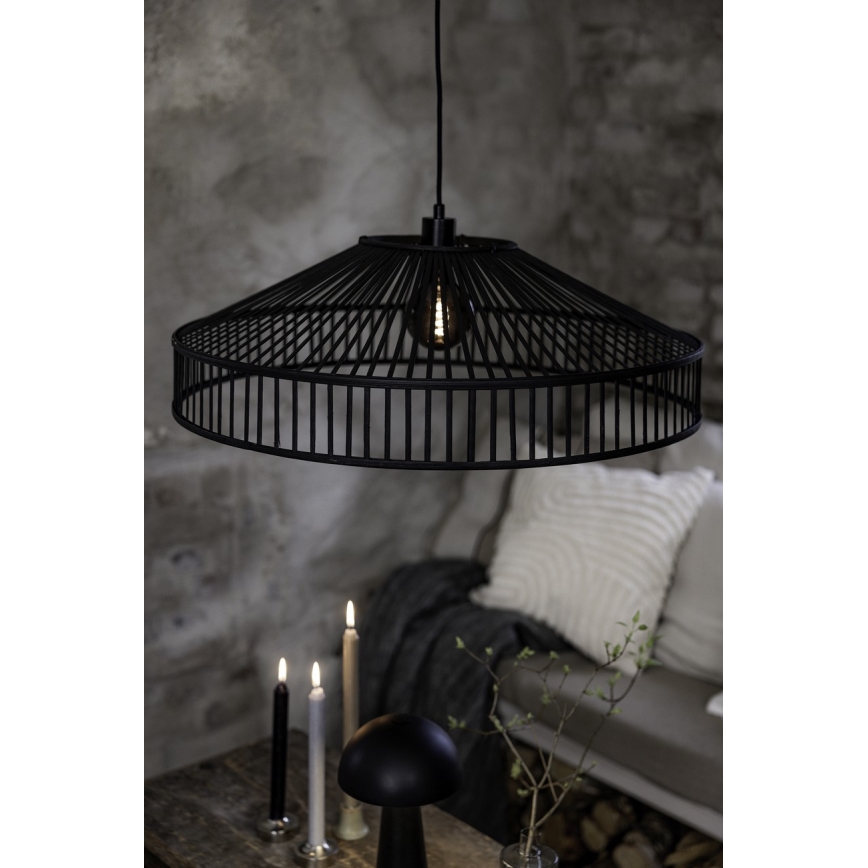 Markslöjd 108782 - Luster na sajli TAPA 1xE27/40W/230V crno/bambus