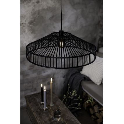 Markslöjd 108782 - Luster na sajli TAPA 1xE27/40W/230V crno/bambus