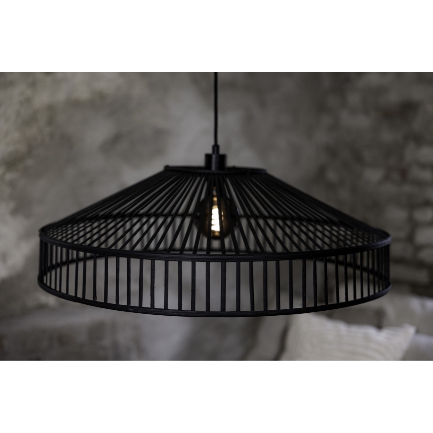Markslöjd 108782 - Luster na sajli TAPA 1xE27/40W/230V crno/bambus
