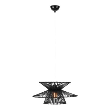 Markslöjd 108784 - Luster na sajli DUPLICI 1xE27/40W/230V crno/bambus