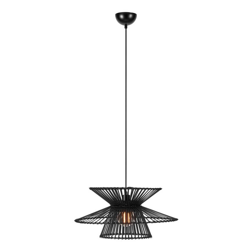 Markslöjd 108784 - Luster na sajli DUPLICI 1xE27/40W/230V crno/bambus