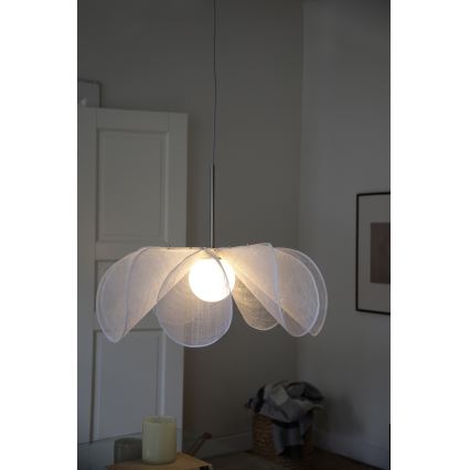 Markslöjd 108818 - Luster na sajli STYRKA 1xE27/40W/230V pr. 75 cm bela