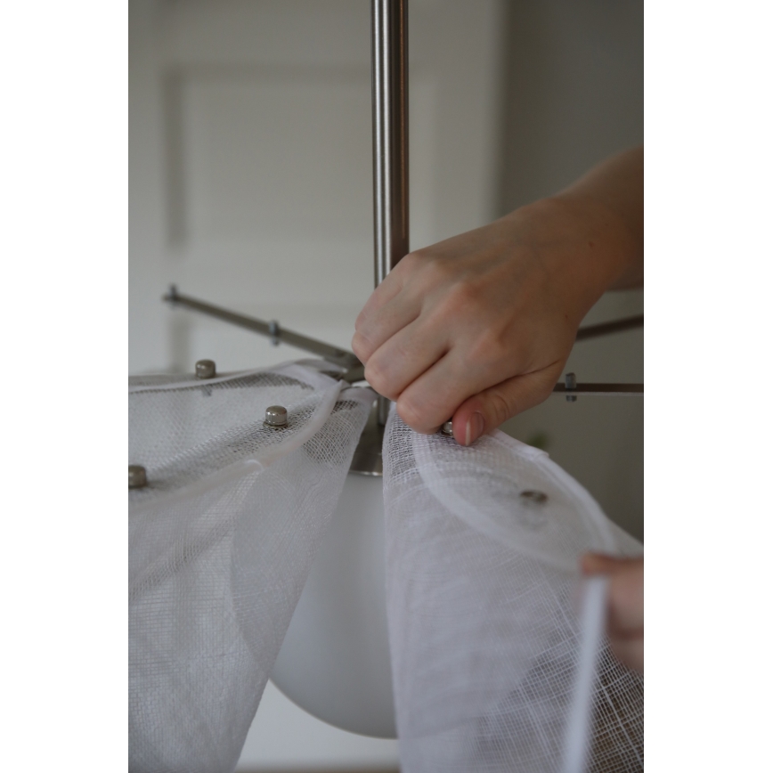 Markslöjd 108818 - Luster na sajli STYRKA 1xE27/40W/230V pr. 75 cm bela