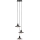 Markslöjd 108853 - Luster na sajli NOVIA 3xE27/40W/230V crno/dimno