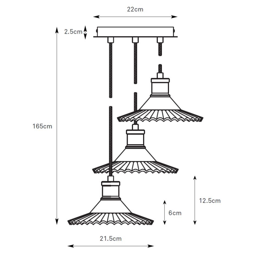 Markslöjd 108853 - Luster na sajli NOVIA 3xE27/40W/230V crno/dimno