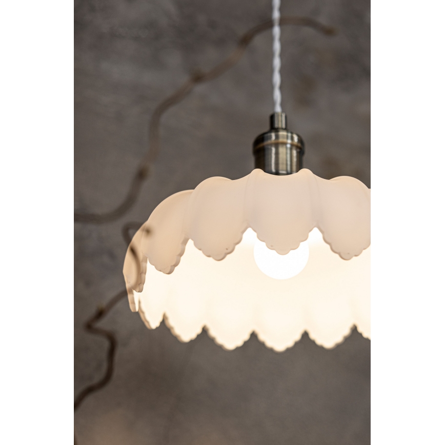 Markslöjd 108857 - Luster na sajli KURAGE 1xE27/40W/230V mesing/bela