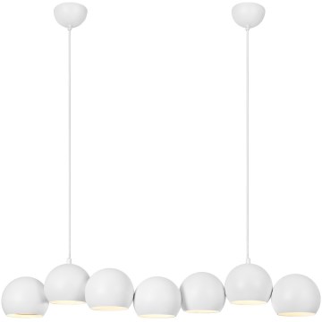 Markslöjd 108859 - Luster na sajli CUPOLO 7xE14/40W/230V bela