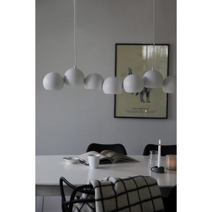 Markslöjd 108859 - Luster na sajli CUPOLO 7xE14/40W/230V bela