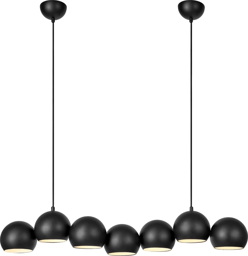 Markslöjd 108860 - Luster na sajli CUPOLO 7xE14/40W/230V crno