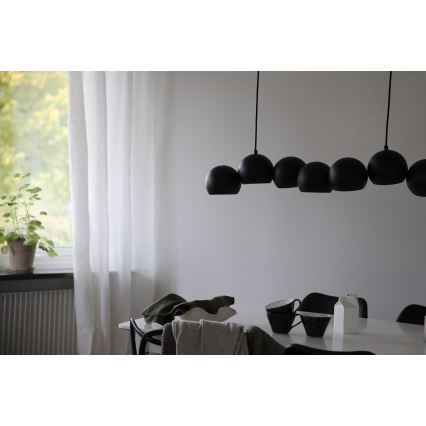 Markslöjd 108860 - Luster na sajli CUPOLO 7xE14/40W/230V crno