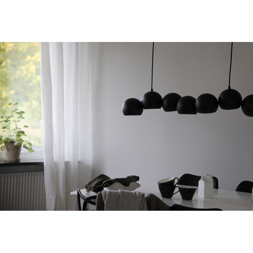 Markslöjd 108860 - Luster na sajli CUPOLO 7xE14/40W/230V crno
