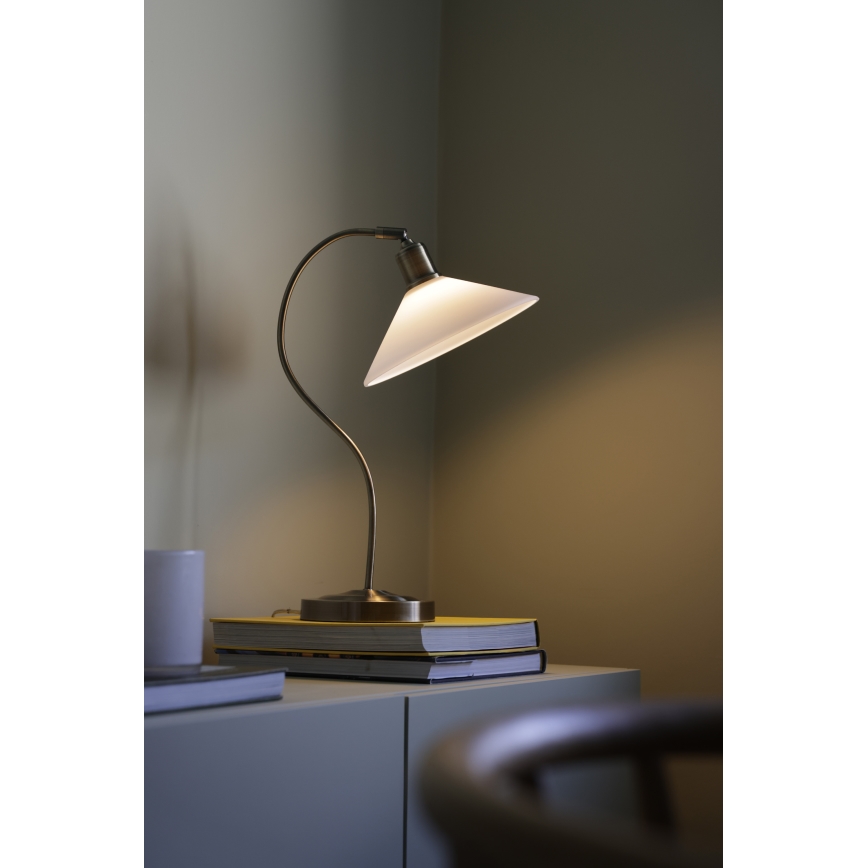 Markslöjd 108863 - Stona lampa VELA 1xE27/40W/230V mesing/bela