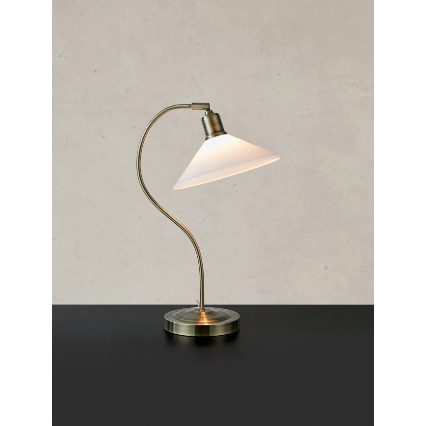 Markslöjd 108863 - Stona lampa VELA 1xE27/40W/230V mesing/bela