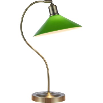 Markslöjd 108864 - Stona lampa VELA 1xE27/40W/230V mesing/zelena