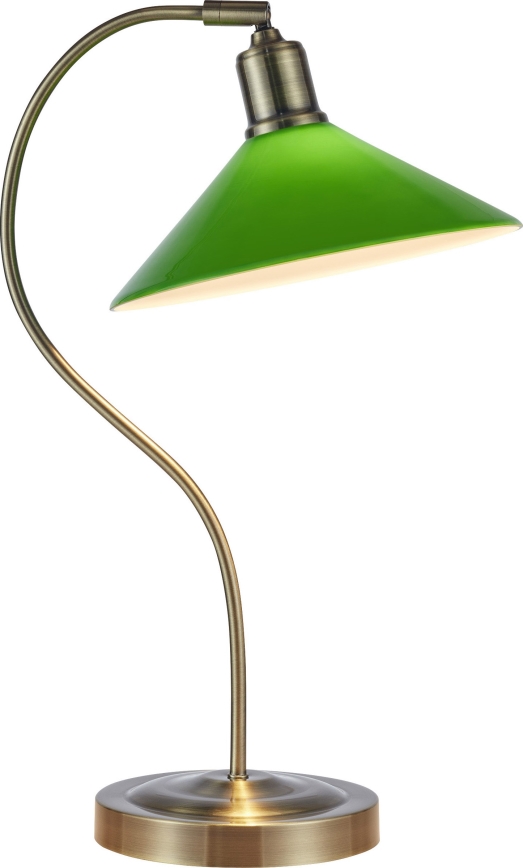 Markslöjd 108864 - Stona lampa VELA 1xE27/40W/230V mesing/zelena