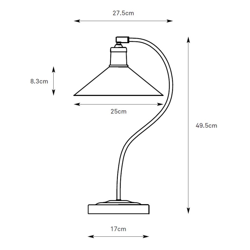 Markslöjd 108864 - Stona lampa VELA 1xE27/40W/230V mesing/zelena