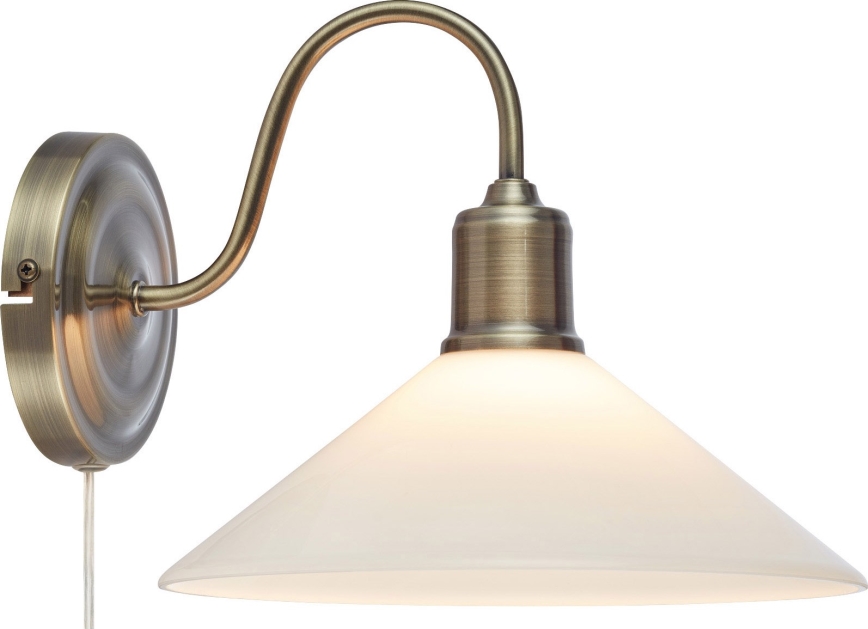 Markslöjd 108865 - Zidna lampa VELA 1xE27/40W/230V mesing/bela