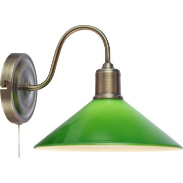 Markslöjd 108866 - Zidna lampa VELA 1xE27/40W/230V mesing/zelena