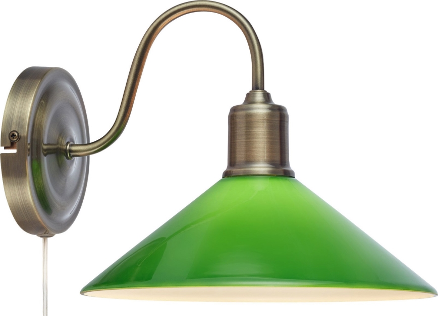 Markslöjd 108866 - Zidna lampa VELA 1xE27/40W/230V mesing/zelena