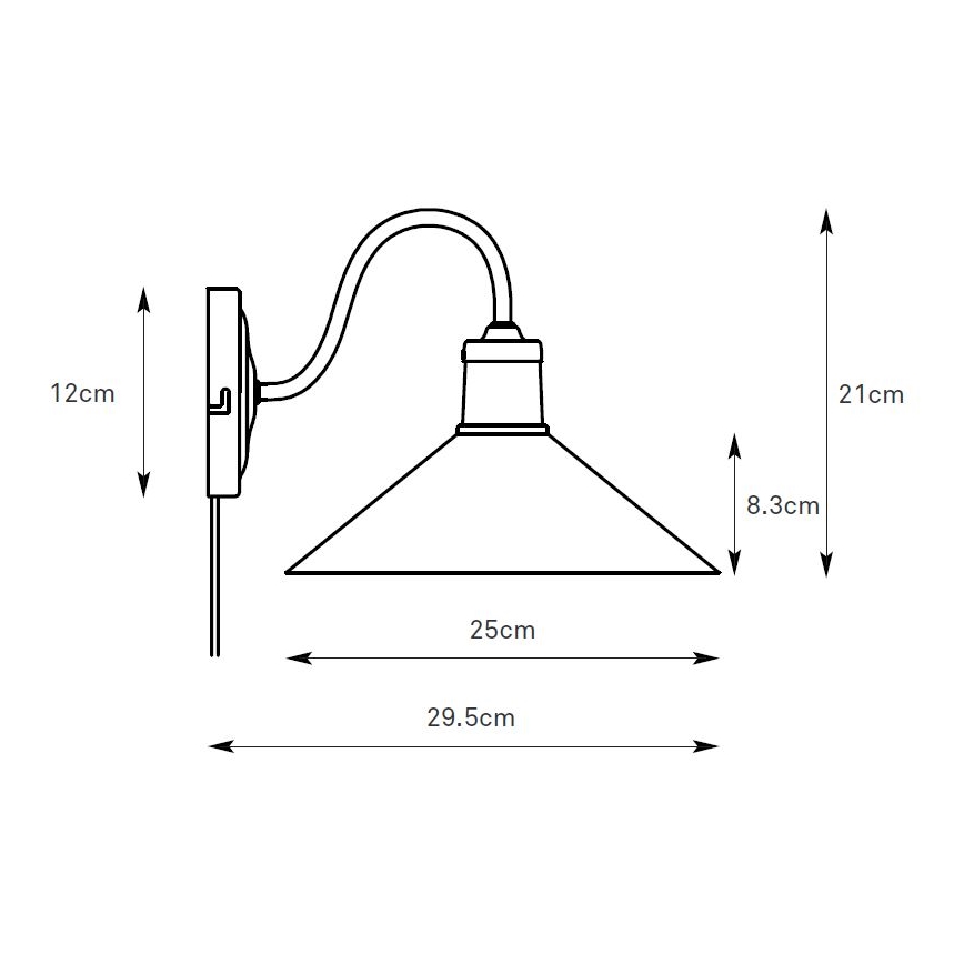 Markslöjd 108866 - Zidna lampa VELA 1xE27/40W/230V mesing/zelena