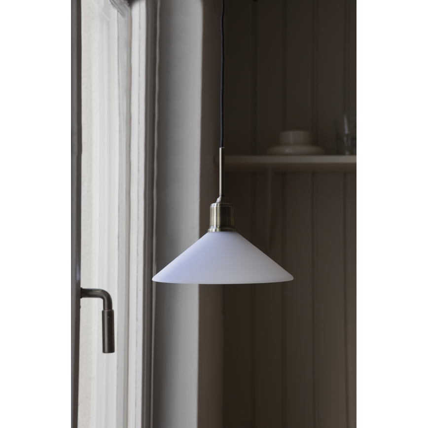 Markslöjd 108867 - Luster na sajli VELA 1xE27/40W/230V mesing/bela