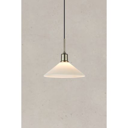 Markslöjd 108867 - Luster na sajli VELA 1xE27/40W/230V mesing/bela