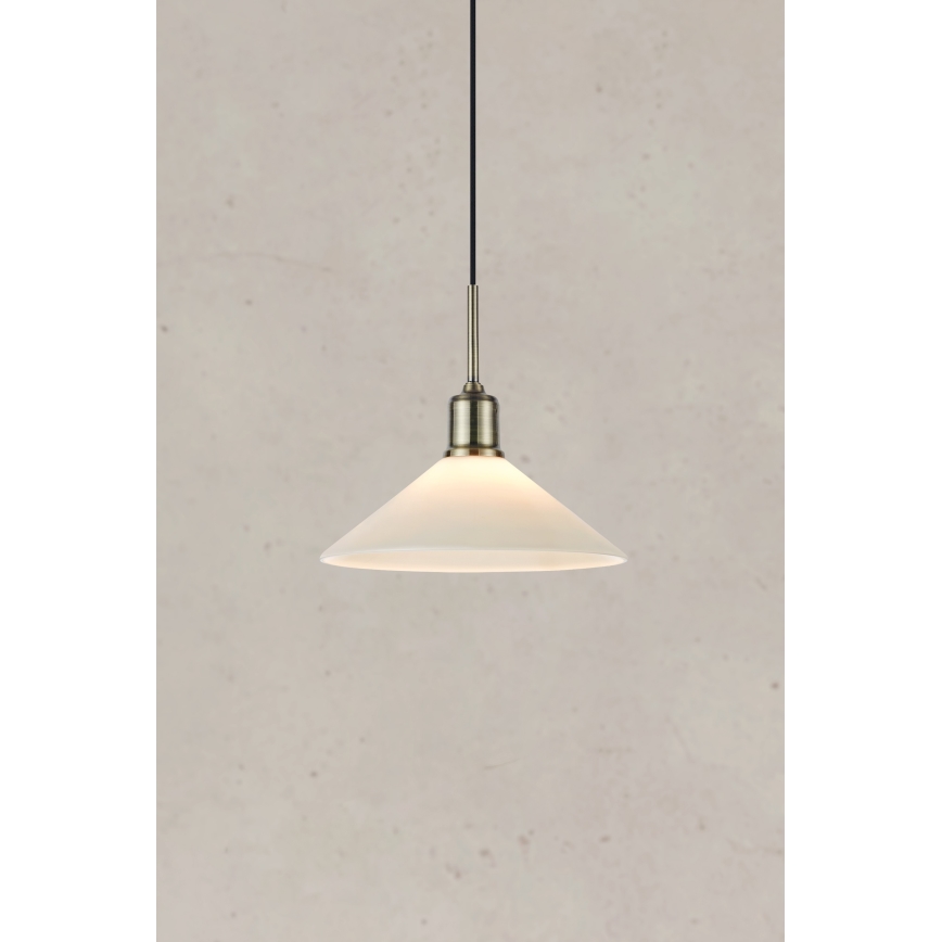 Markslöjd 108867 - Luster na sajli VELA 1xE27/40W/230V mesing/bela