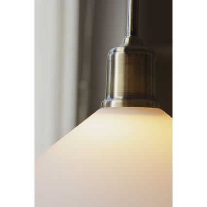 Markslöjd 108867 - Luster na sajli VELA 1xE27/40W/230V mesing/bela