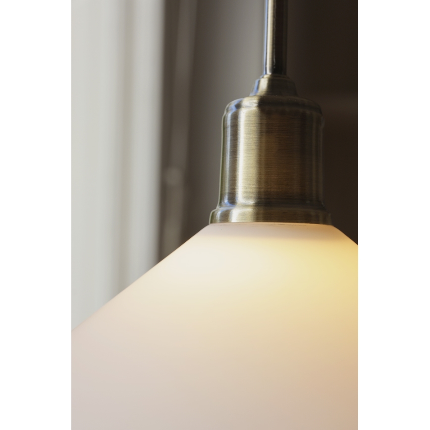 Markslöjd 108867 - Luster na sajli VELA 1xE27/40W/230V mesing/bela