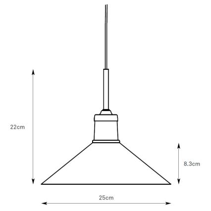 Markslöjd 108867 - Luster na sajli VELA 1xE27/40W/230V mesing/bela