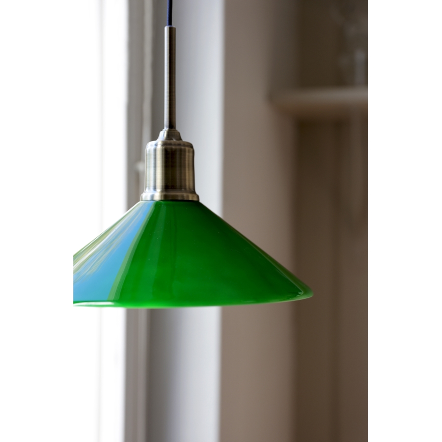 Markslöjd 108868 - Luster na sajli VELA 1xE27/40W/230V mesing/zelena