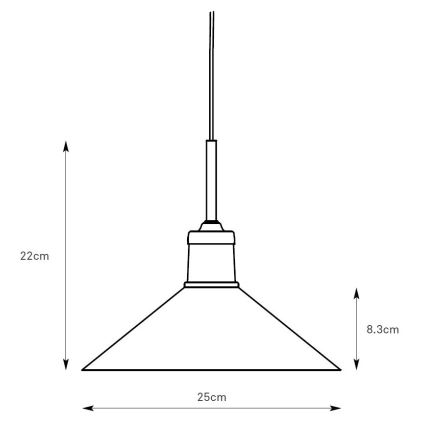 Markslöjd 108868 - Luster na sajli VELA 1xE27/40W/230V mesing/zelena