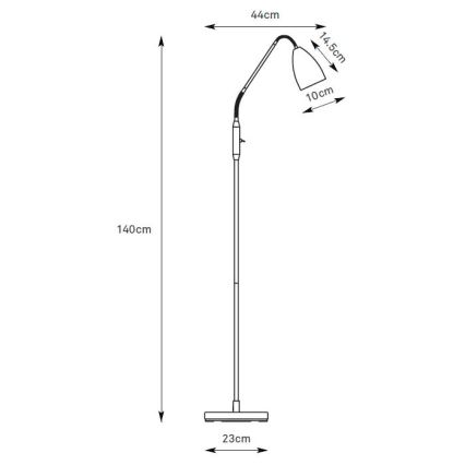 Markslöjd 108888 - LED prigušiva stojeća lampa PATRO LED/4,9W/230V CRI 90 siva