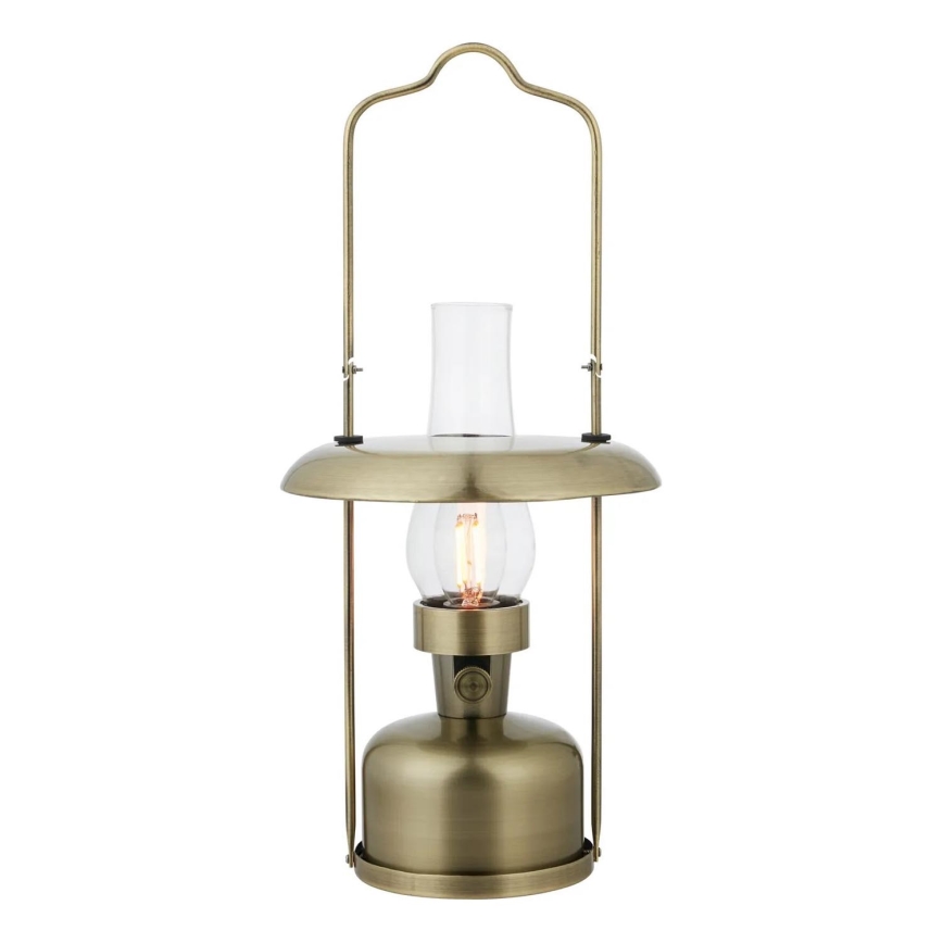 Markslöjd 108894 - FANOS LED prigušiva stona lampa za spoljašnju upotrebu, punjiva, 2,5W/3,7V, 4000 mAh, IP44, mesing