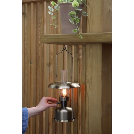 Markslöjd 108894 - FANOS LED prigušiva stona lampa za spoljašnju upotrebu, punjiva, 2,5W/3,7V, 4000 mAh, IP44, mesing