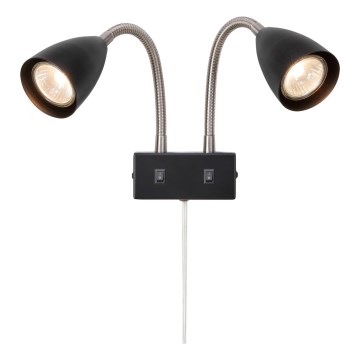 Markslöjd 108901 - Zidna spot svetiljka CIRO 2xGU10/7W/230V crna