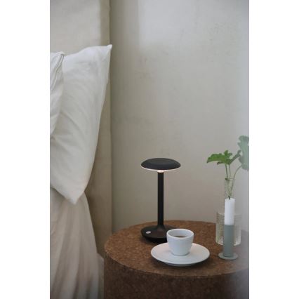 Markslöjd 108918 - LED Prigušiva spoljni punjiva stona lampa PETIT LED/2W/1800 mAh 2200/2700/3000K IP44 crno