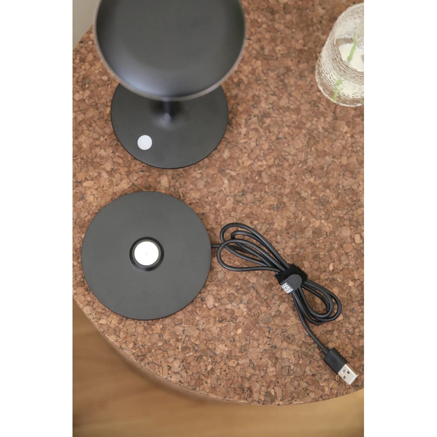 Markslöjd 108918 - LED Prigušiva spoljni punjiva stona lampa PETIT LED/2W/1800 mAh 2200/2700/3000K IP44 crno
