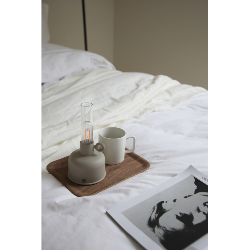 Markslöjd 108921 - LED prigušiva spoljašnja punjiva stona lampa ASTRID LED/2W/1200 mAh IP44 siva